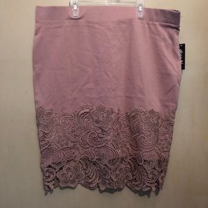 Plus Size Lace Skirt